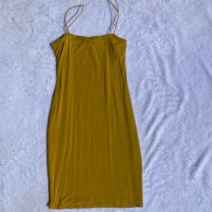 Mustard Yellow Body Con Dress